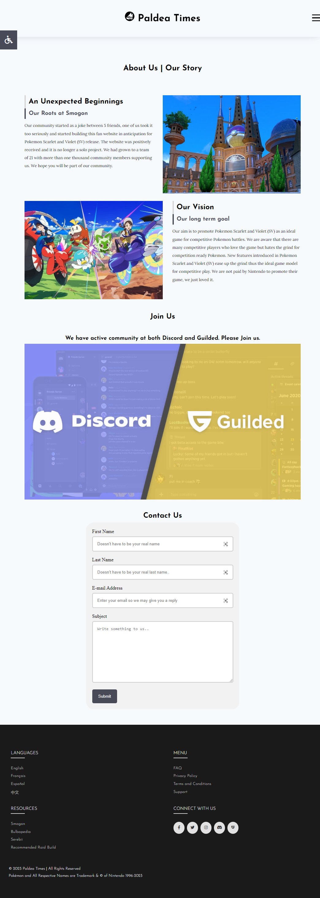About Us mockup for tablet