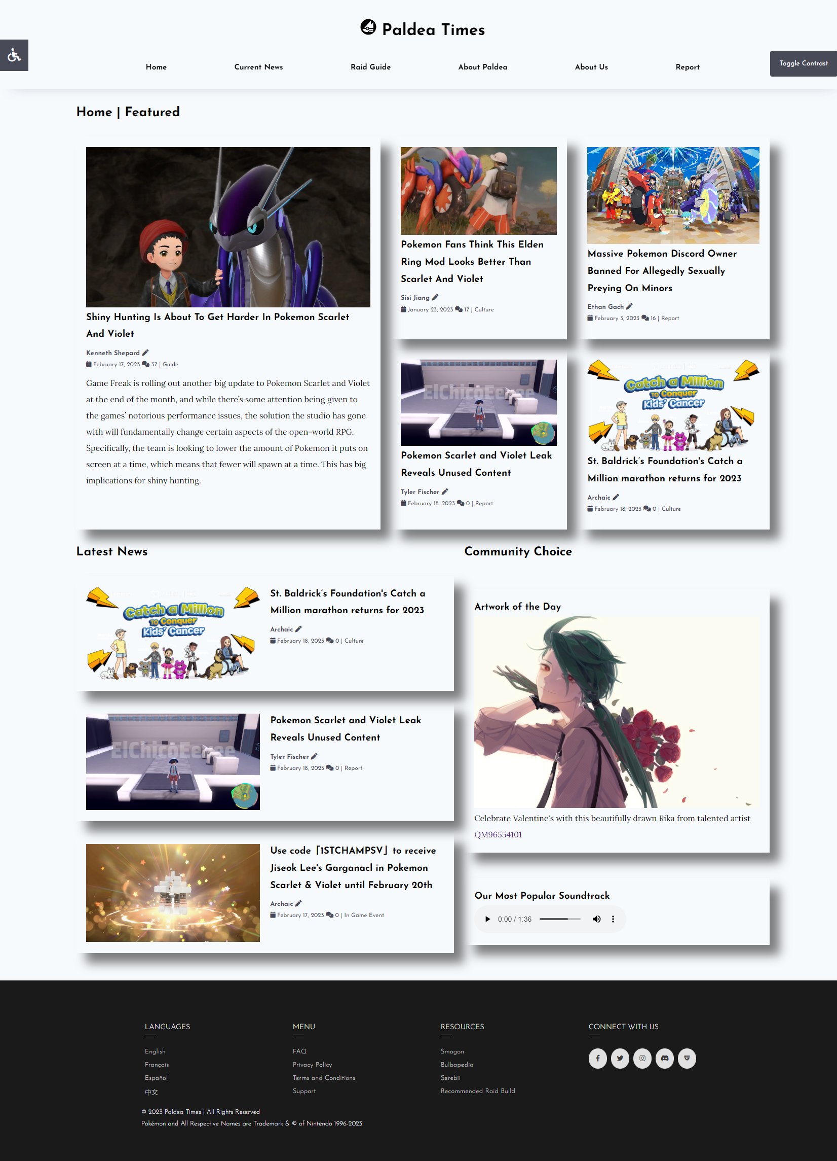 homepage mockup for desktop