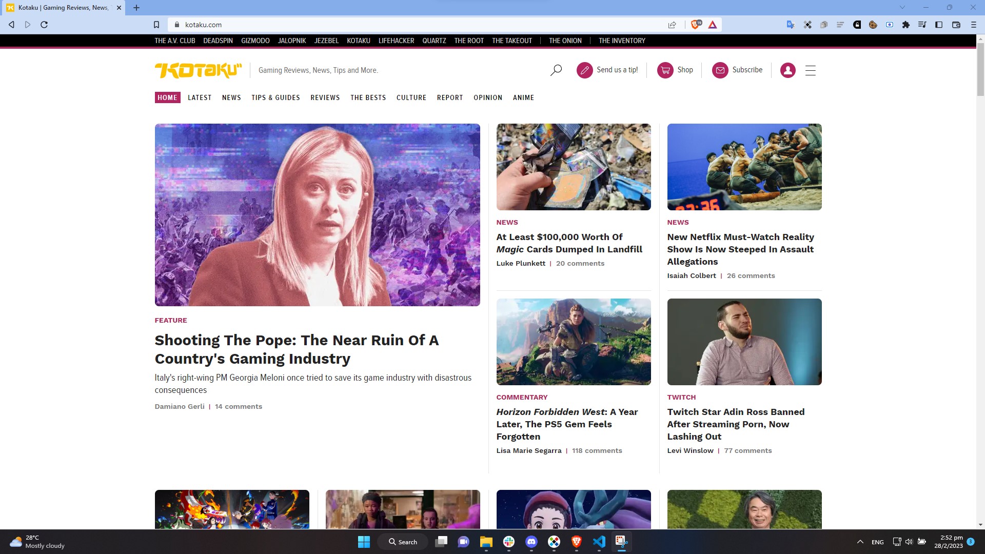 Kotaku Home Page