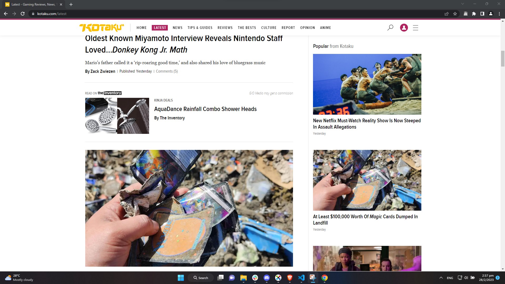 Kotaku Latest News Page